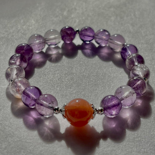 Velora – Amethyst & Cherry Agate Bracelet