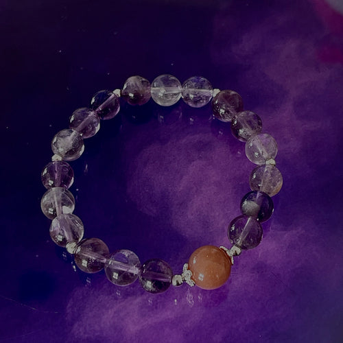 Velora – Amethyst & Cherry Agate Bracelet